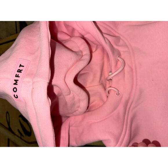 Comfrt DND hoodie! Airplane mode hoodie Sz S petal pink - Picture 3 of 8